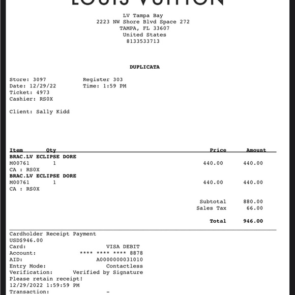 LV Eclipse Bracelet (NEW) - Picture 5 of 7